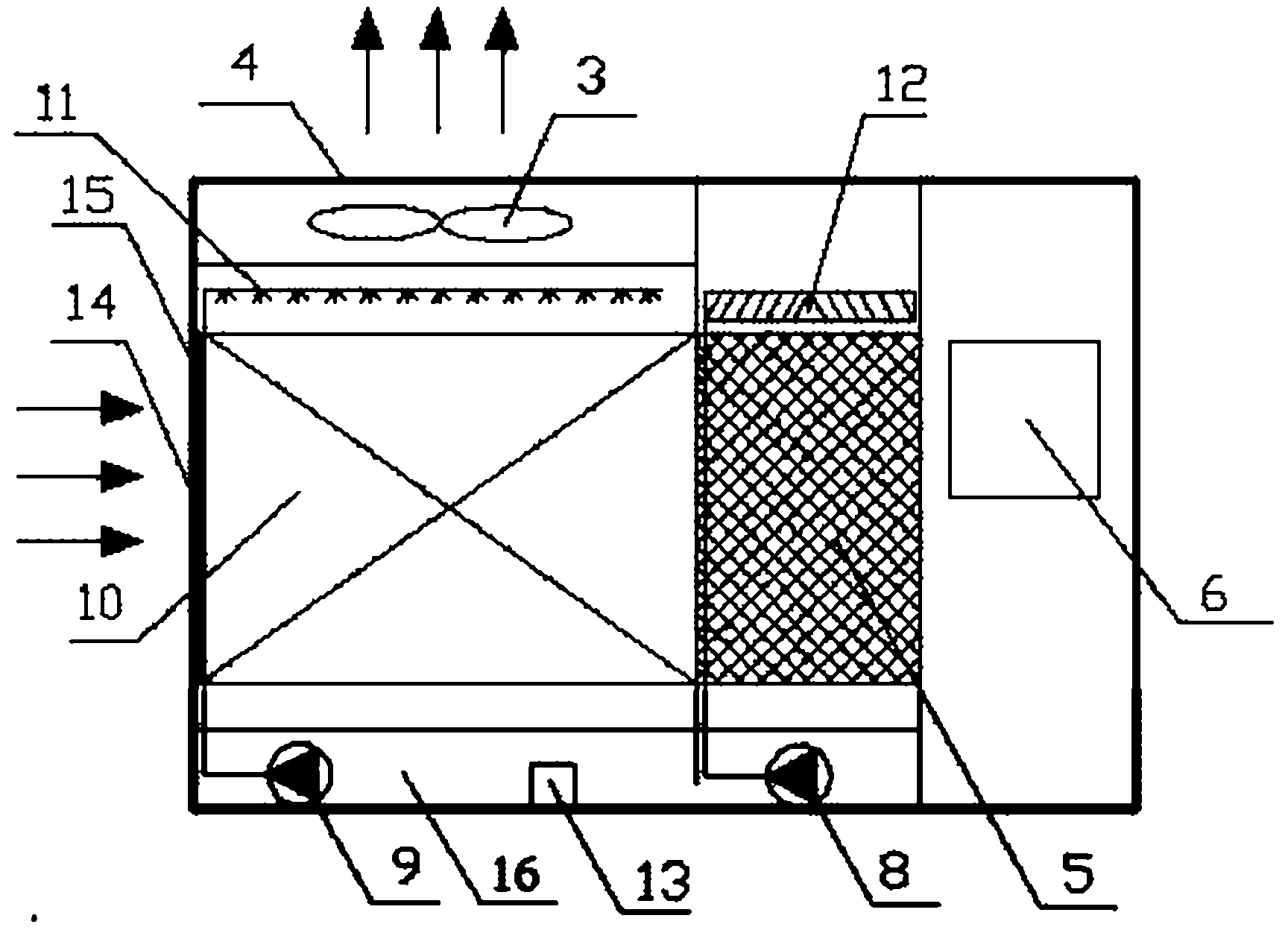 All-fresh-air type household evaporative-cooling air conditioner window unit