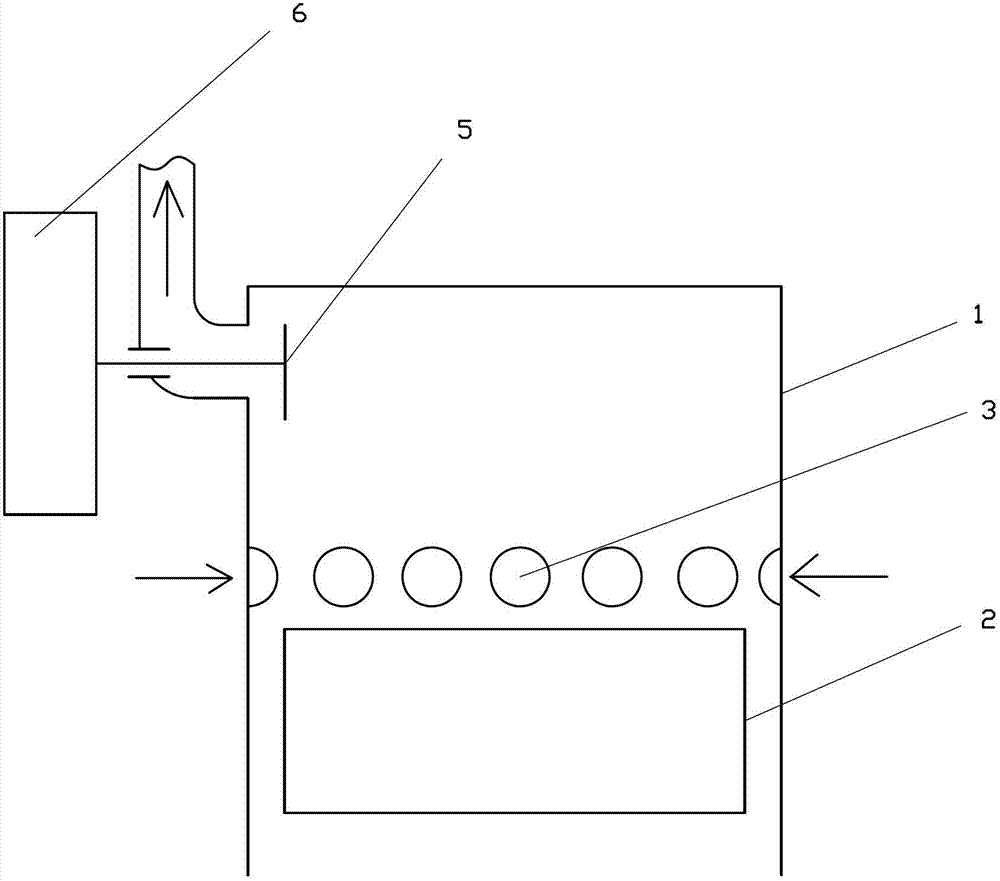 Direct-current ventilation four-stroke engine