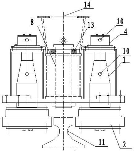 Horizontal wheel displacement adjusting method and displacement-adjustable horizontal wheel group