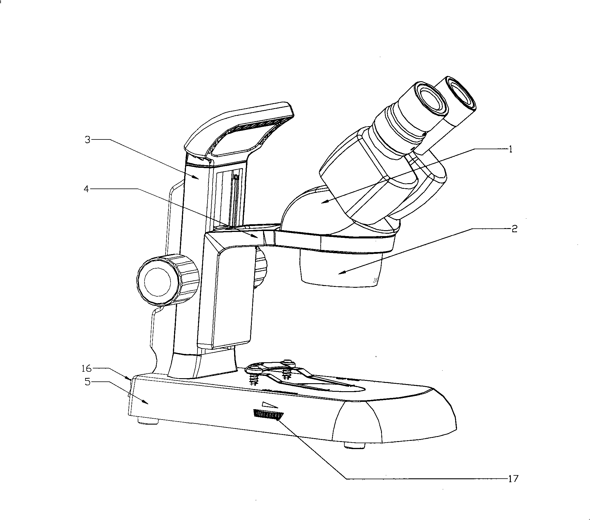 Light source lighting circuit on stereomicroscope