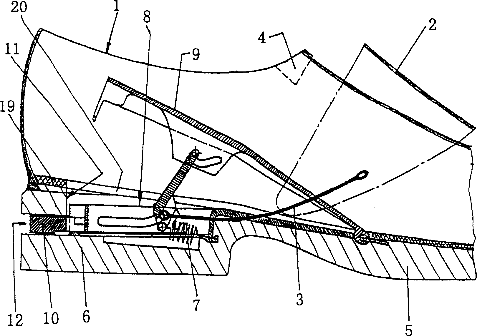 Device for controlling lace-up device on shoes and shoes including the device