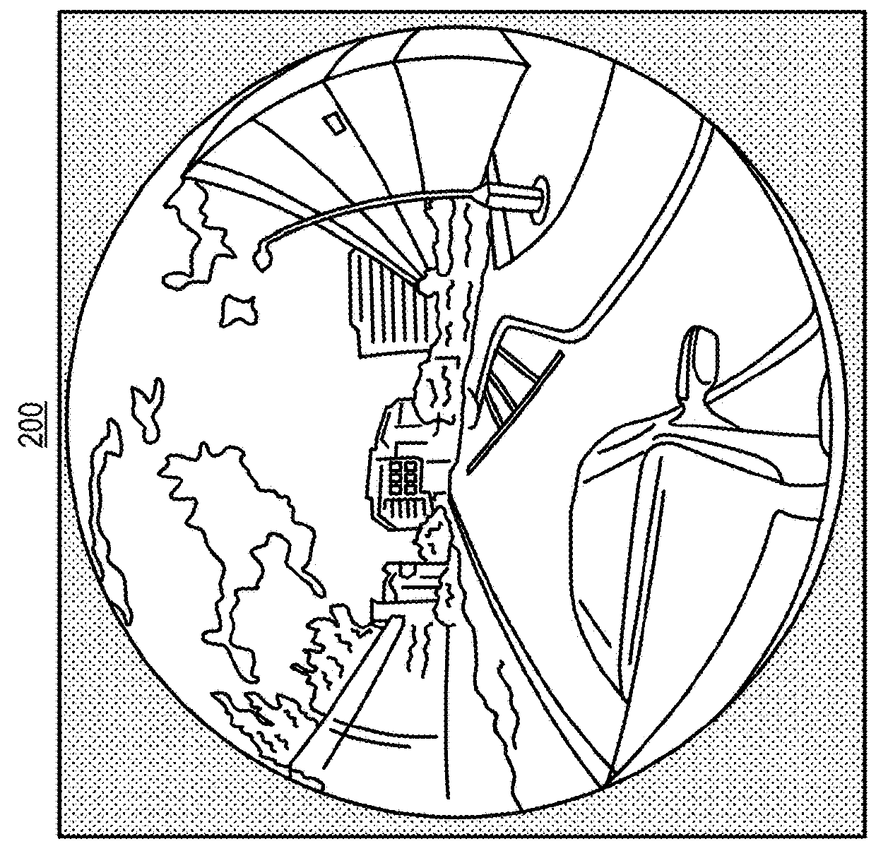 Adaptive perturbed cube map projection