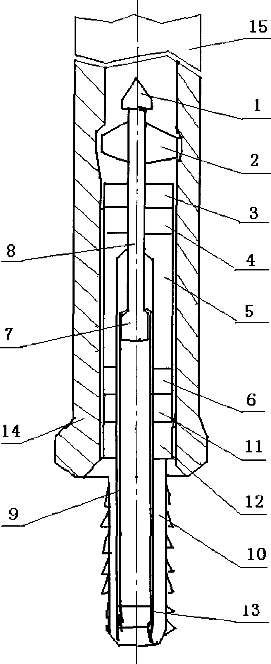 Non-interfering type deep sea hydrate probe boring sampling apparatus