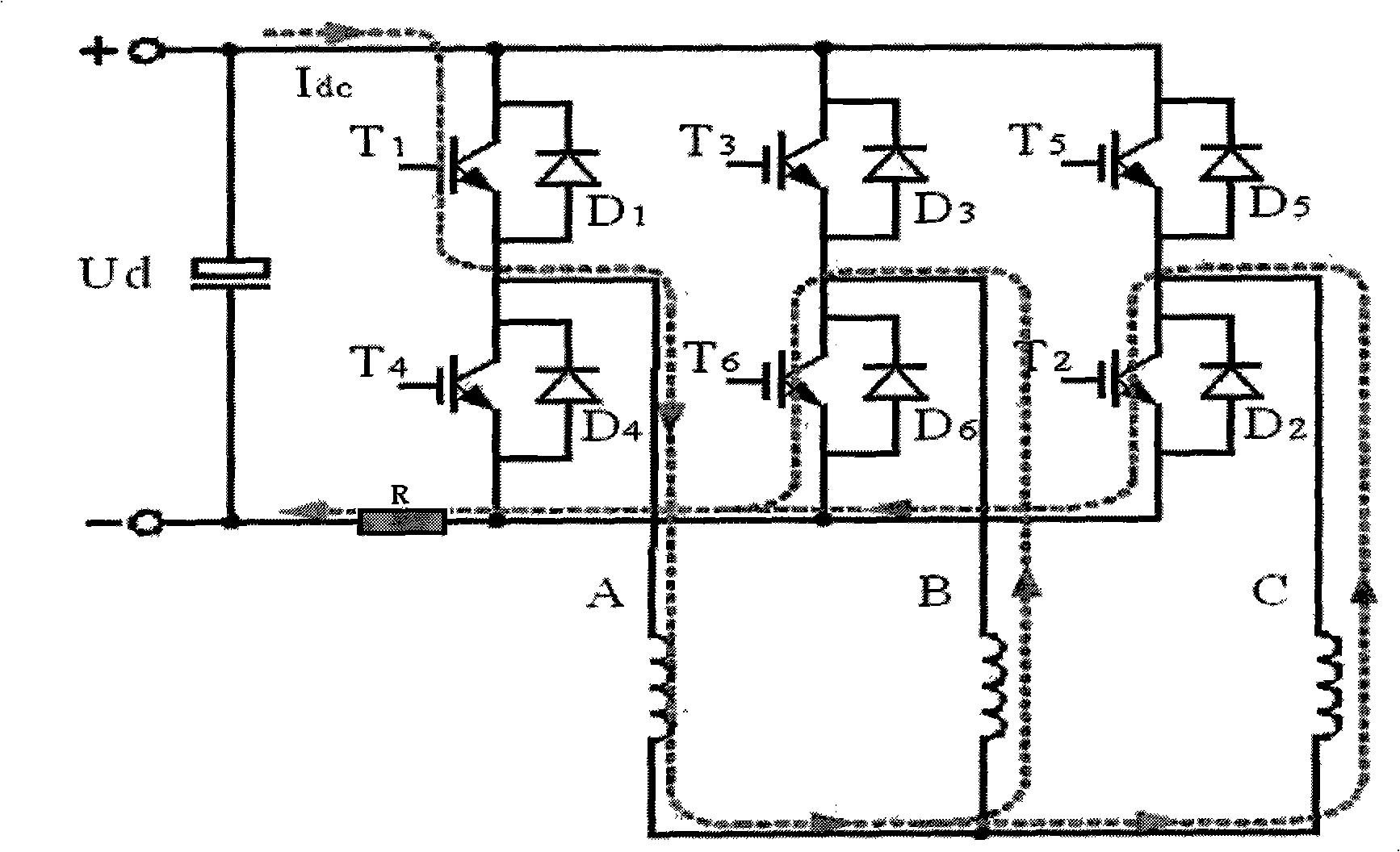 Current sampling circuit used for frequency converter and sampling method thereof