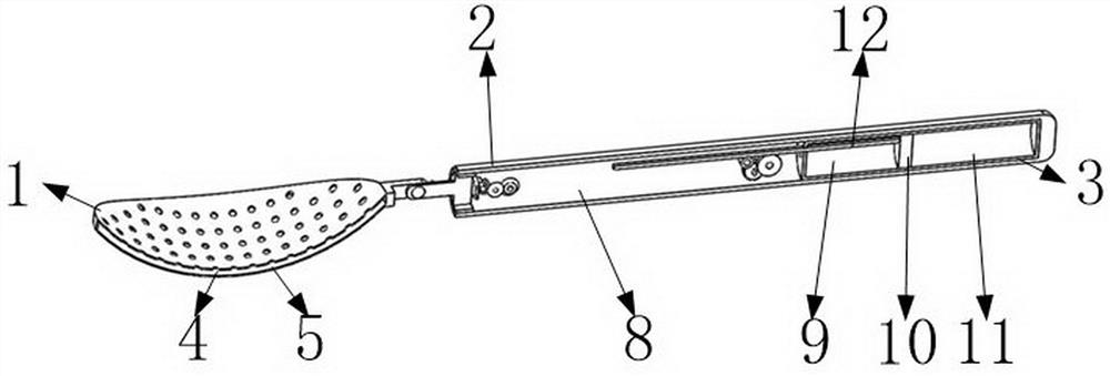 A multi-angle anti-sprinkling children's medicine feeding spoon based on two-speed gear transmission