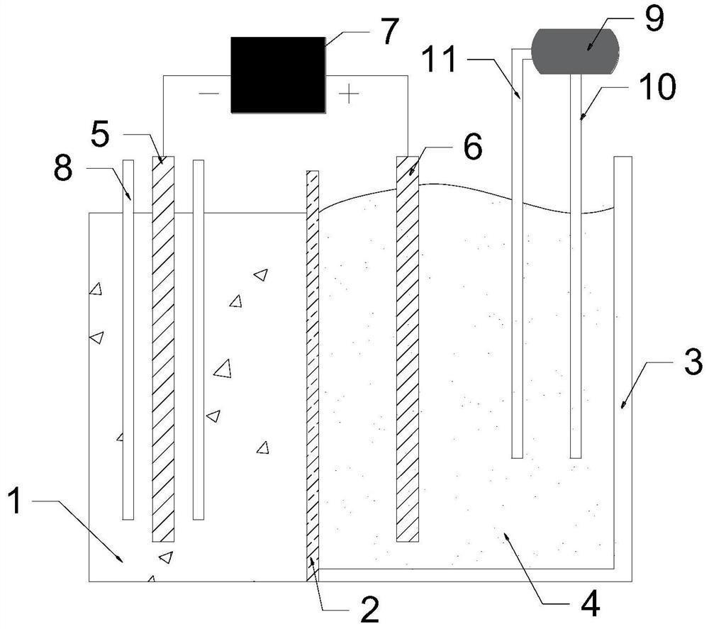 A high-efficiency electrochemical desalination method and device based on intermittent energization