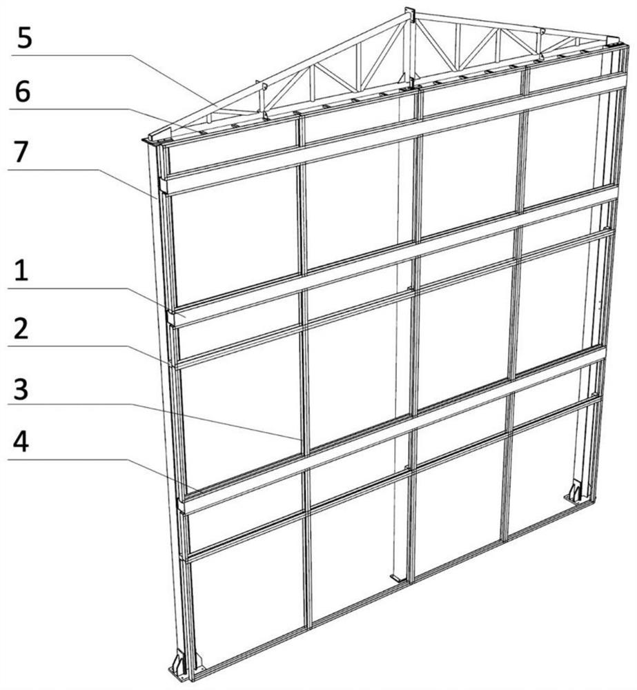 Construction method of frame type fireproof partition wall