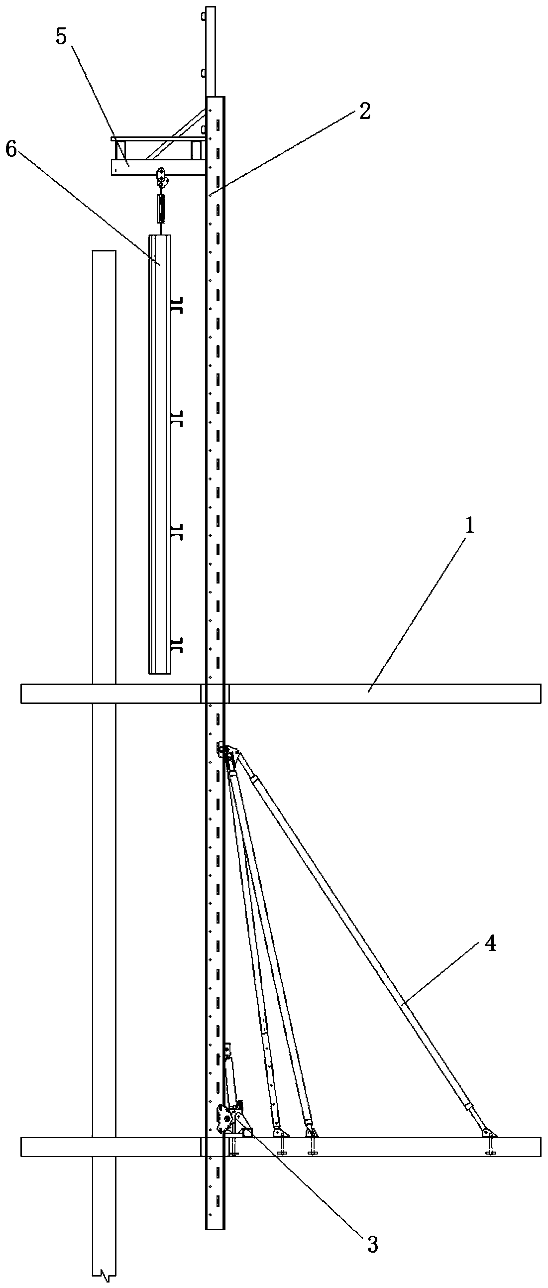 Floor-penetrating creeping formwork