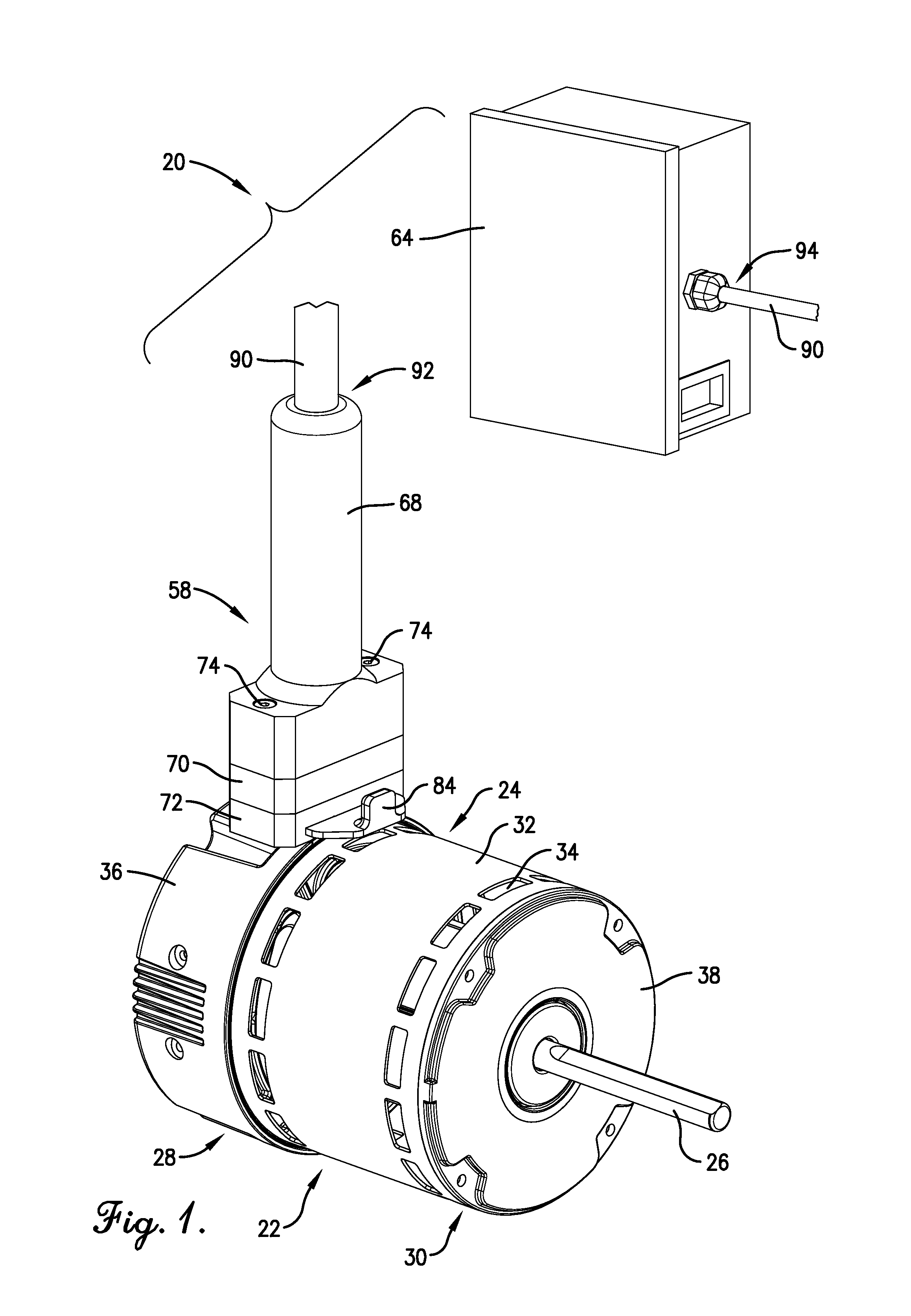 Motor programming tool with handle-mounted PCB