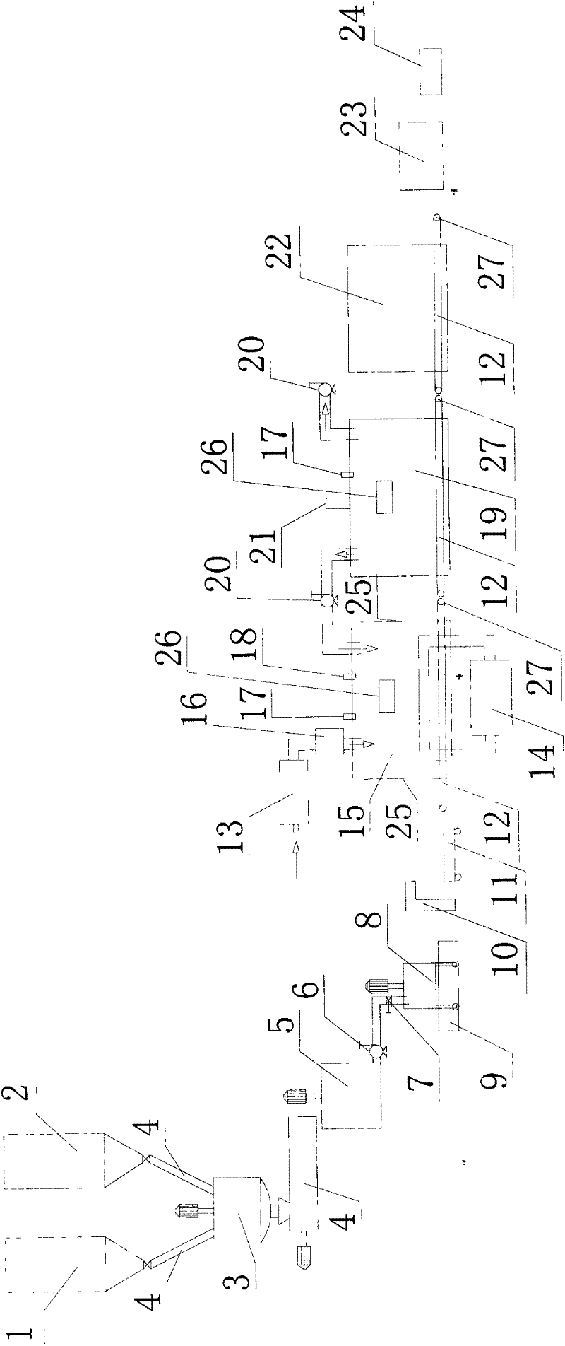 Continuous production method for foam concrete