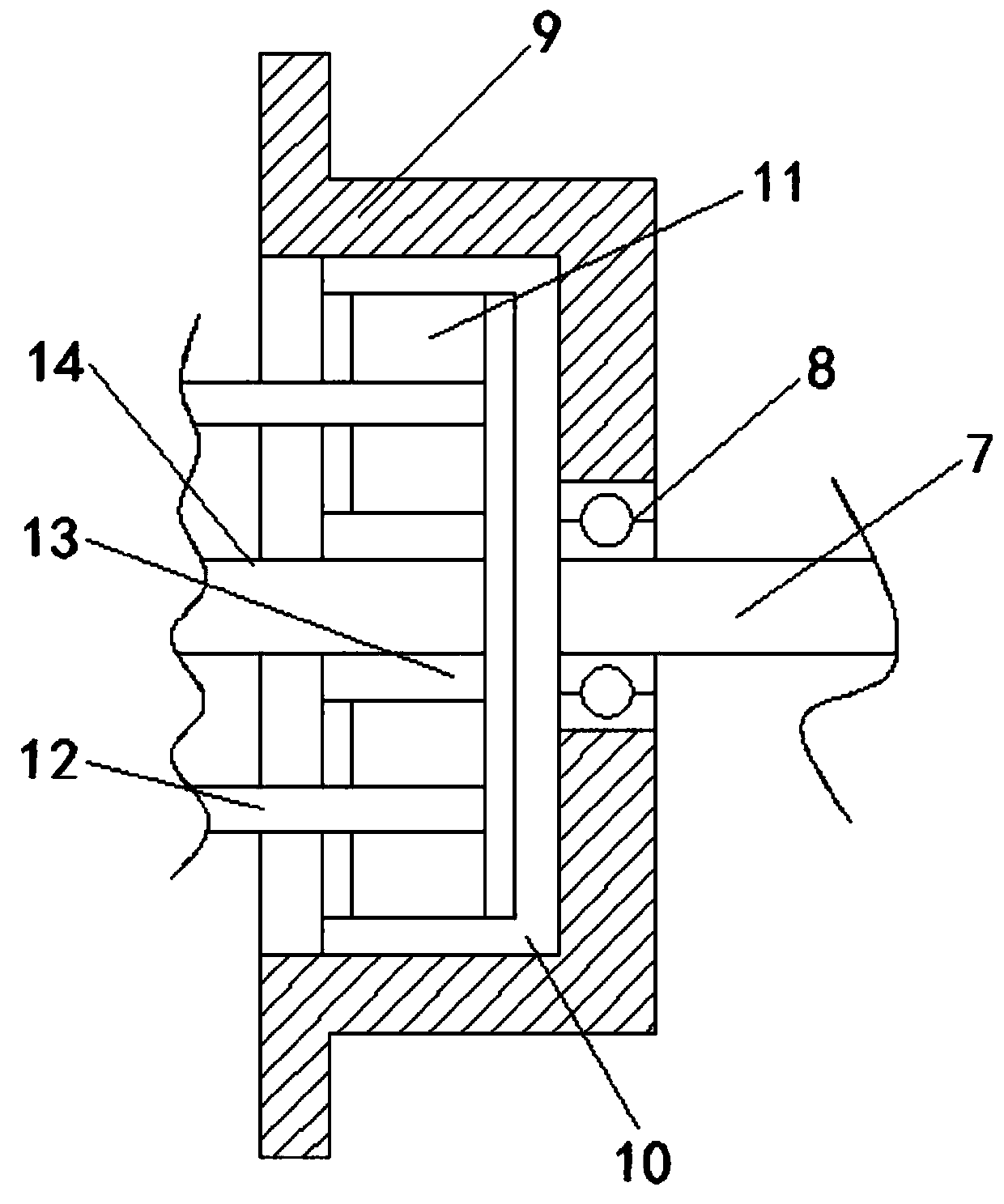 Motor heat dissipation device based on gear transmission principle