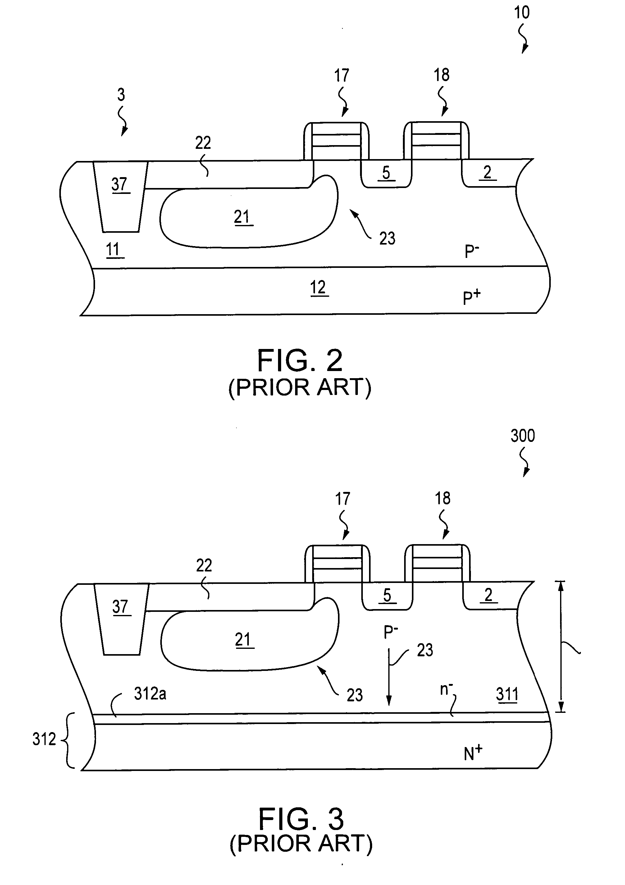 Imager with gradient doped EPI layer