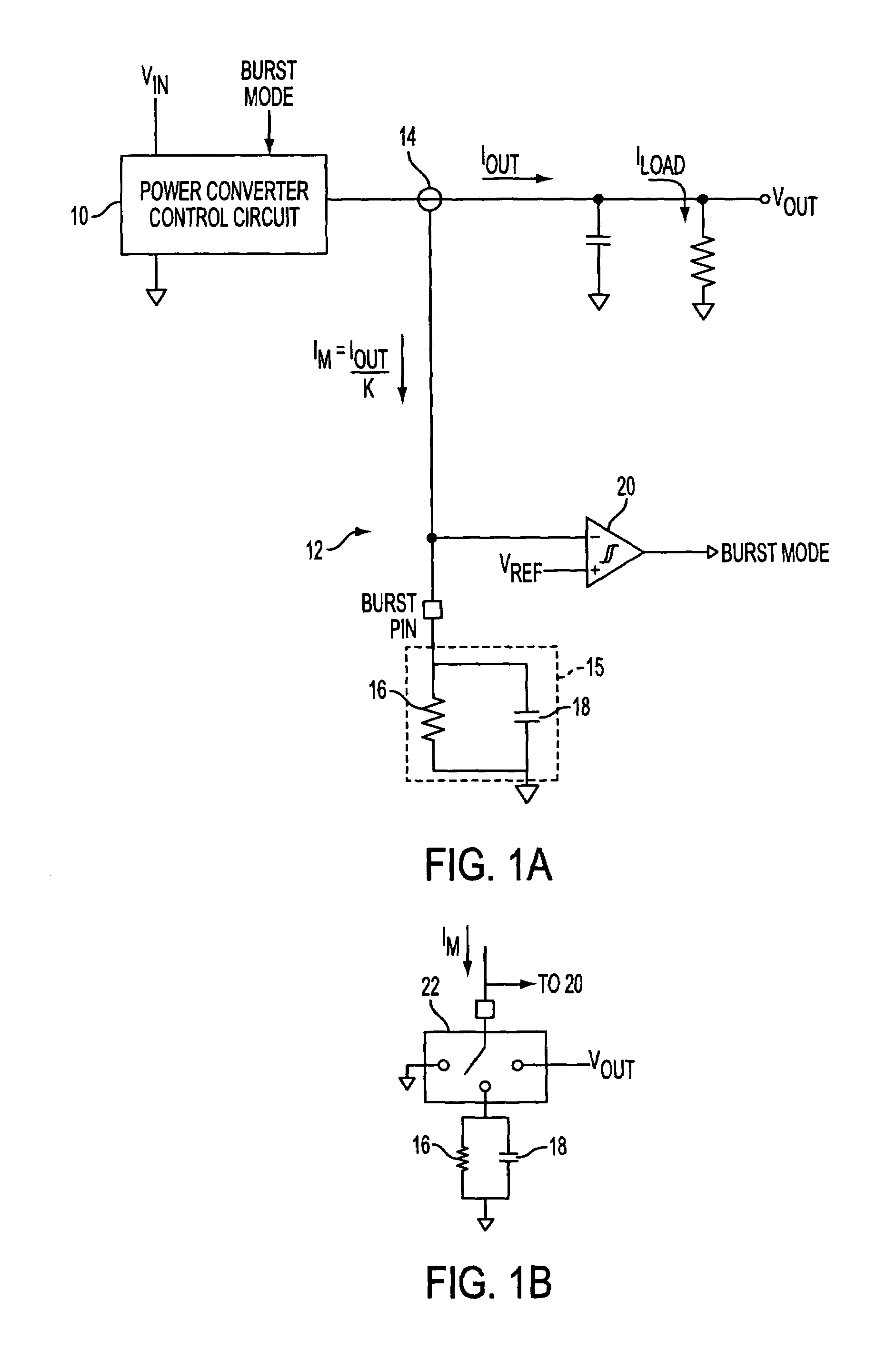 Methods and circuits for programmable automatic burst mode control using average output current