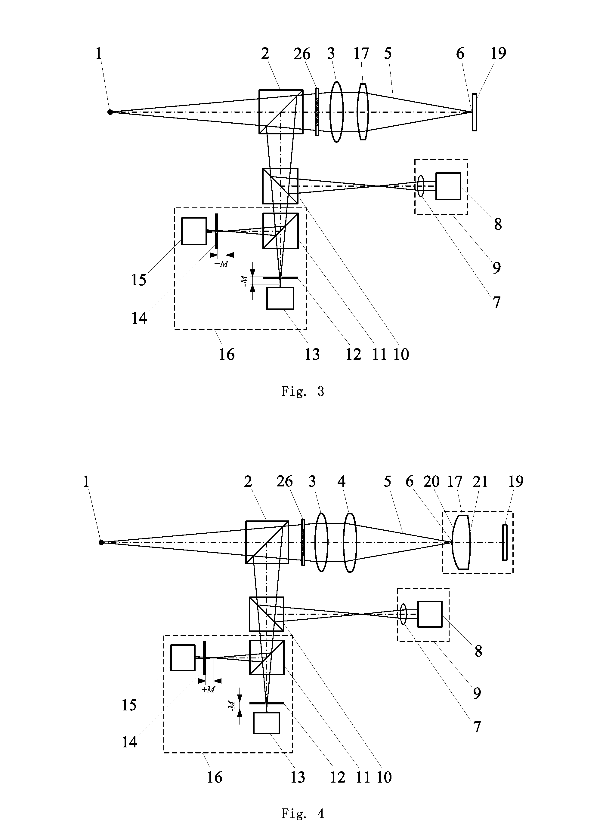 Method and device of differential confocal and interference measurement for multiple parameters of an element