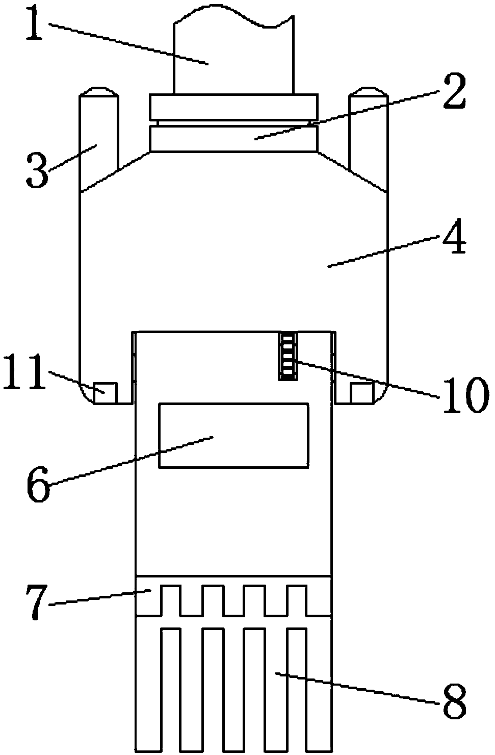 Mechanical clamping claw capable of extracting and preventing objects different in size from falling