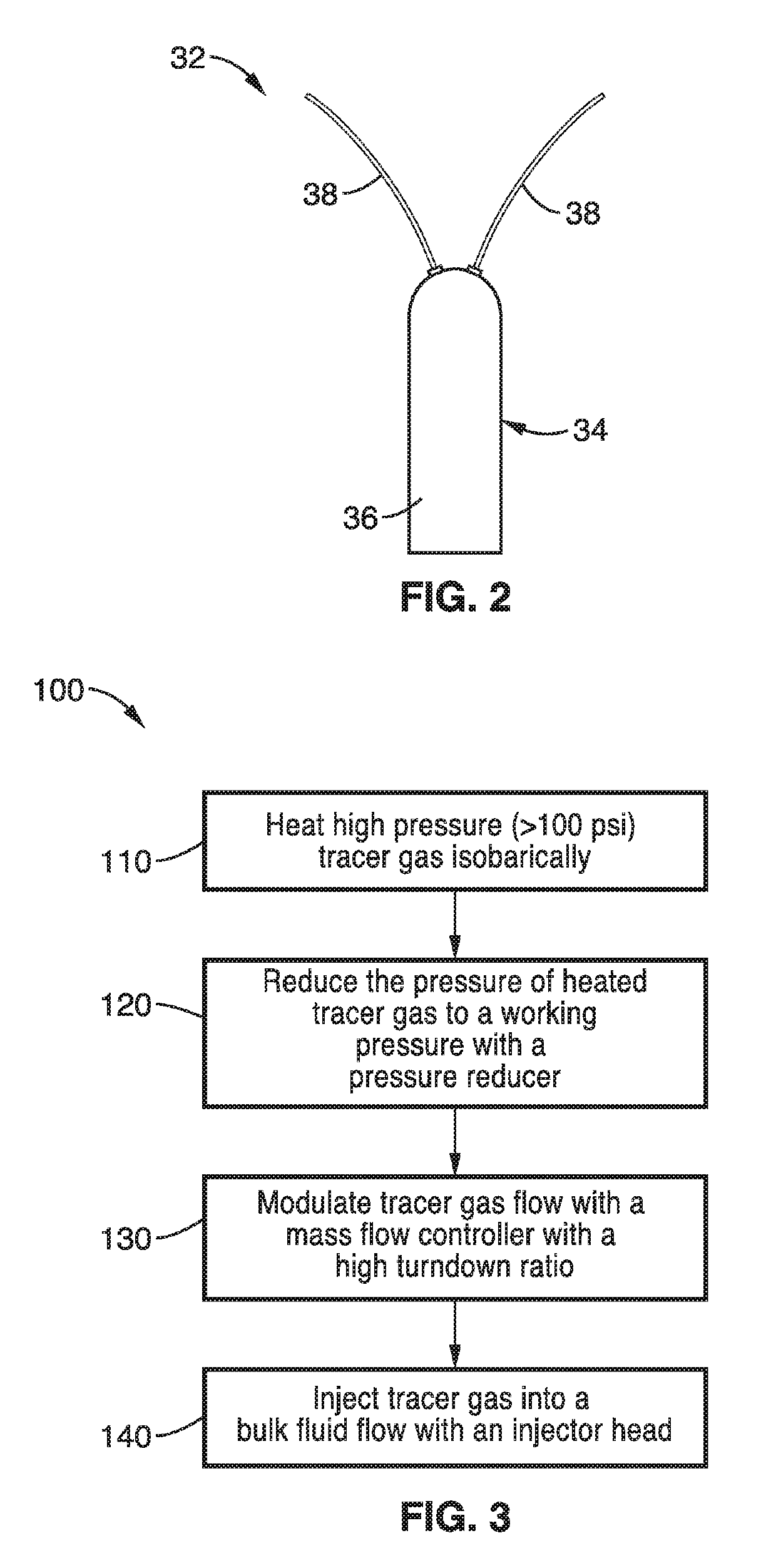 Tracer gas airflow measurement system with high turndown ratio