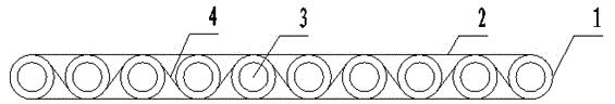 Nylon coating trademark cloth for bar code printing and preparation method