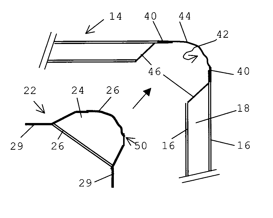 Method for Manufacturing an Object from a Sandwich Structure Having a Reinforced Corner and an Object of this Type