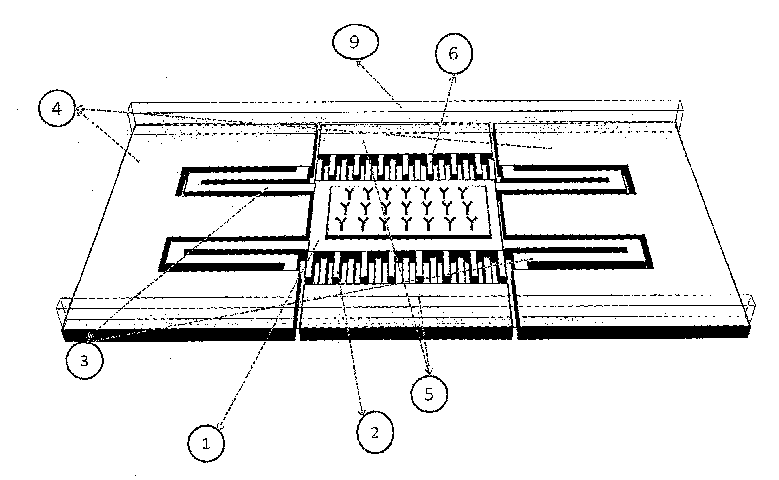 Microfluidic-channel embeddable, laterally oscillating gravimetric sensor device fabricated with micro-electro-mechanical systems (MEMS) technology