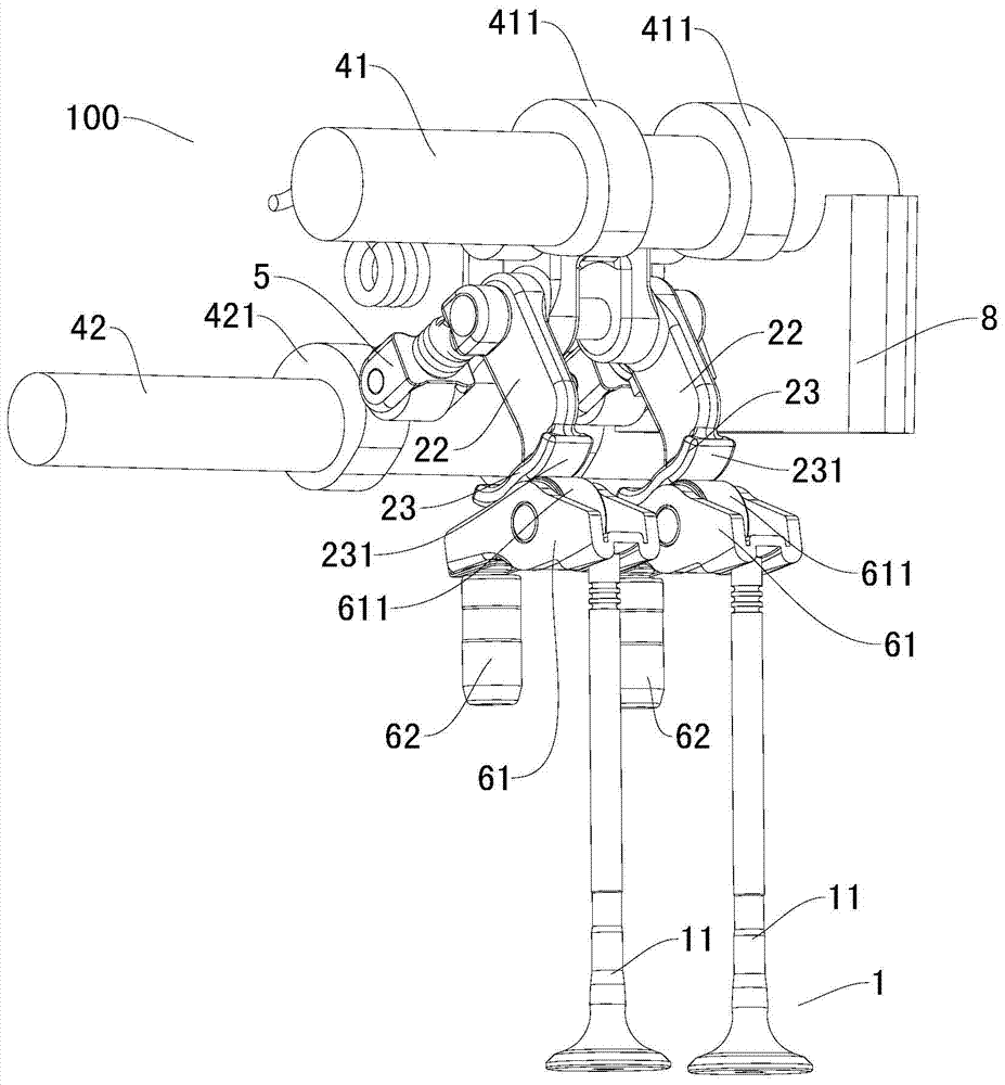 Air distribution mechanism for engine and vehicle comprising same