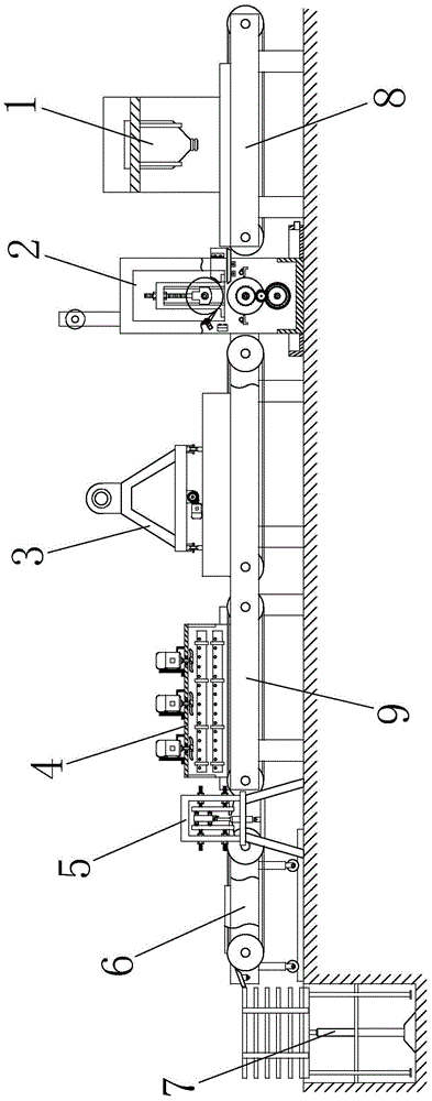 Combined machining line body for insulation boards