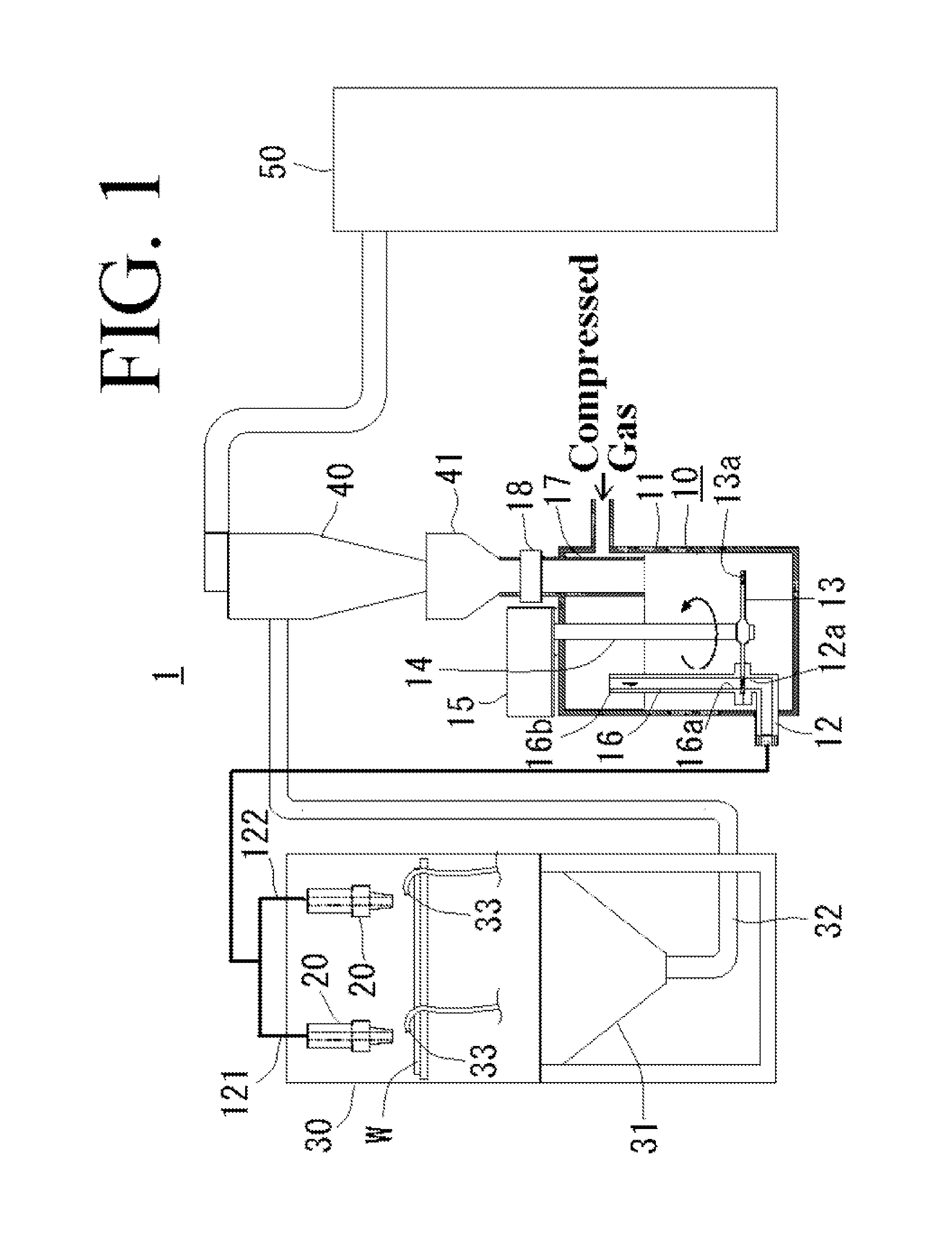 Scribing method using blasting machine