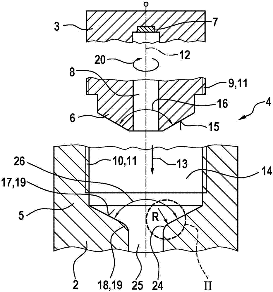 Device of fuel injection system and metal-to-metal sealing connection arrangement