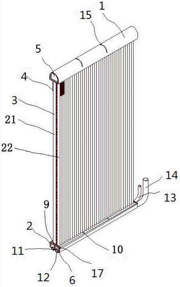 A double-row parallel-flow evaporator and an air-conditioning device having the evaporator