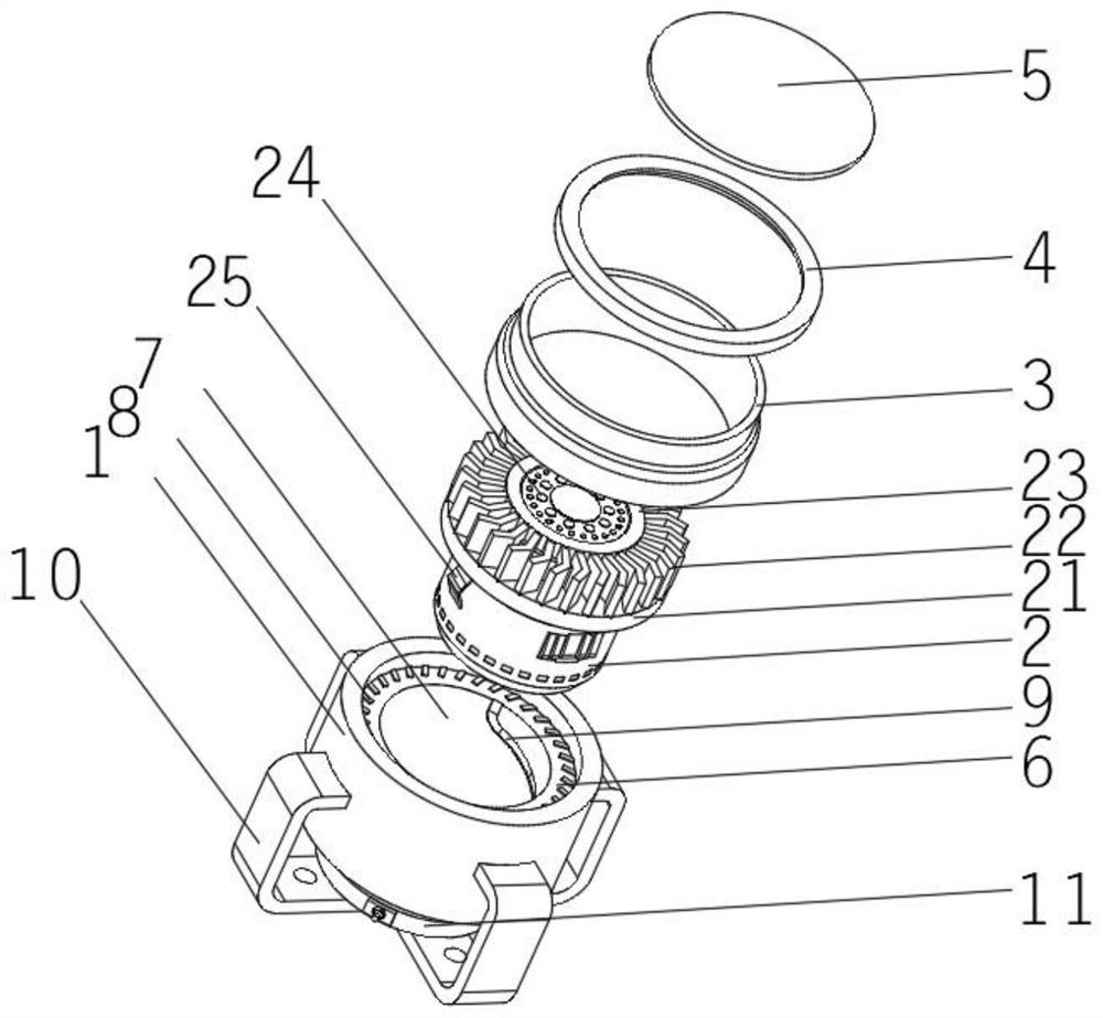 Easy-to-install magnetic-suction-butt waterproof and reinforced LED light cluster component