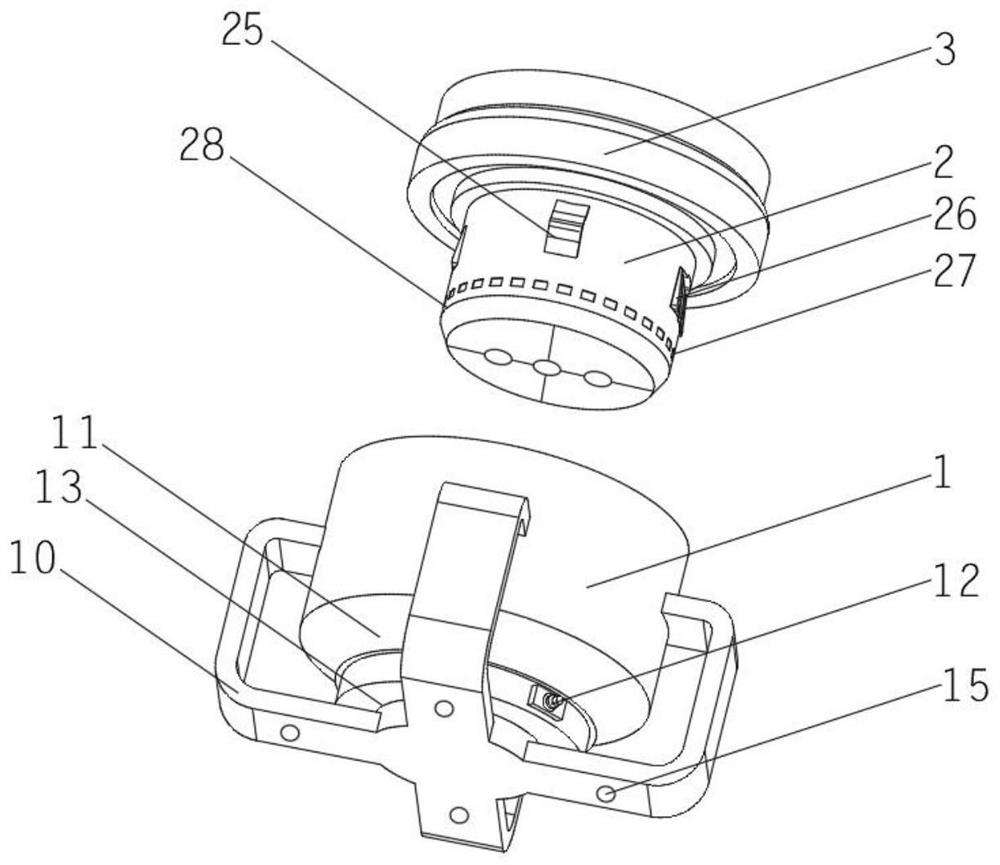 Easy-to-install magnetic-suction-butt waterproof and reinforced LED light cluster component