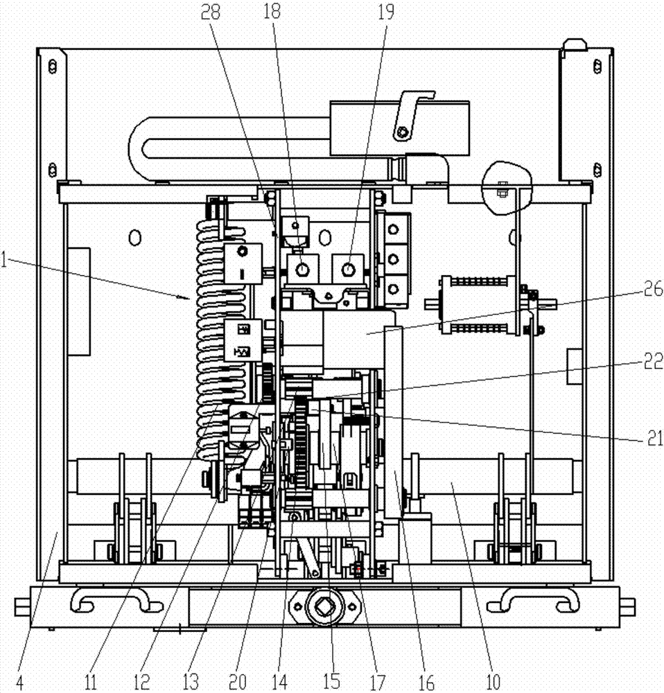 24KV vacuum high-voltage circuit breaker equipped with small modular spring operating mechanism