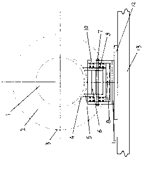 Sliding support arranged on 150 DEG C heat supply overhead pipeline and used for preventing heat bridge from transferring heat