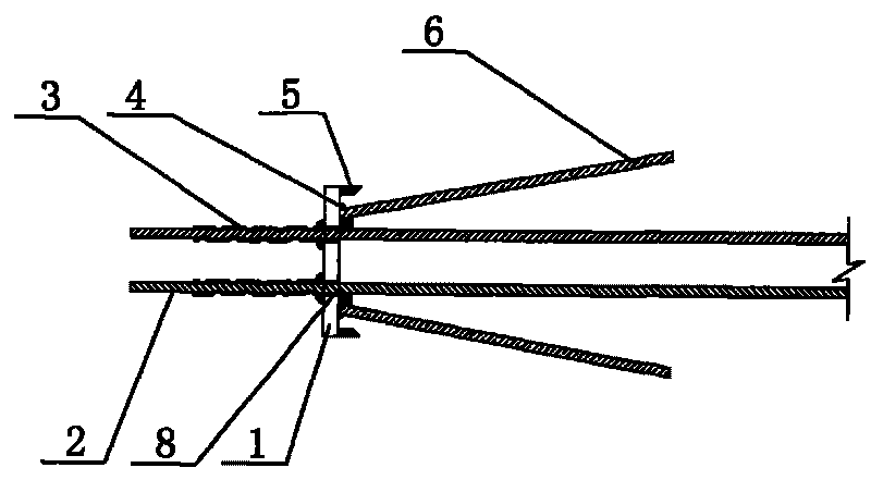 Recyclable prestressed tendon for soft oil support and construction method thereof