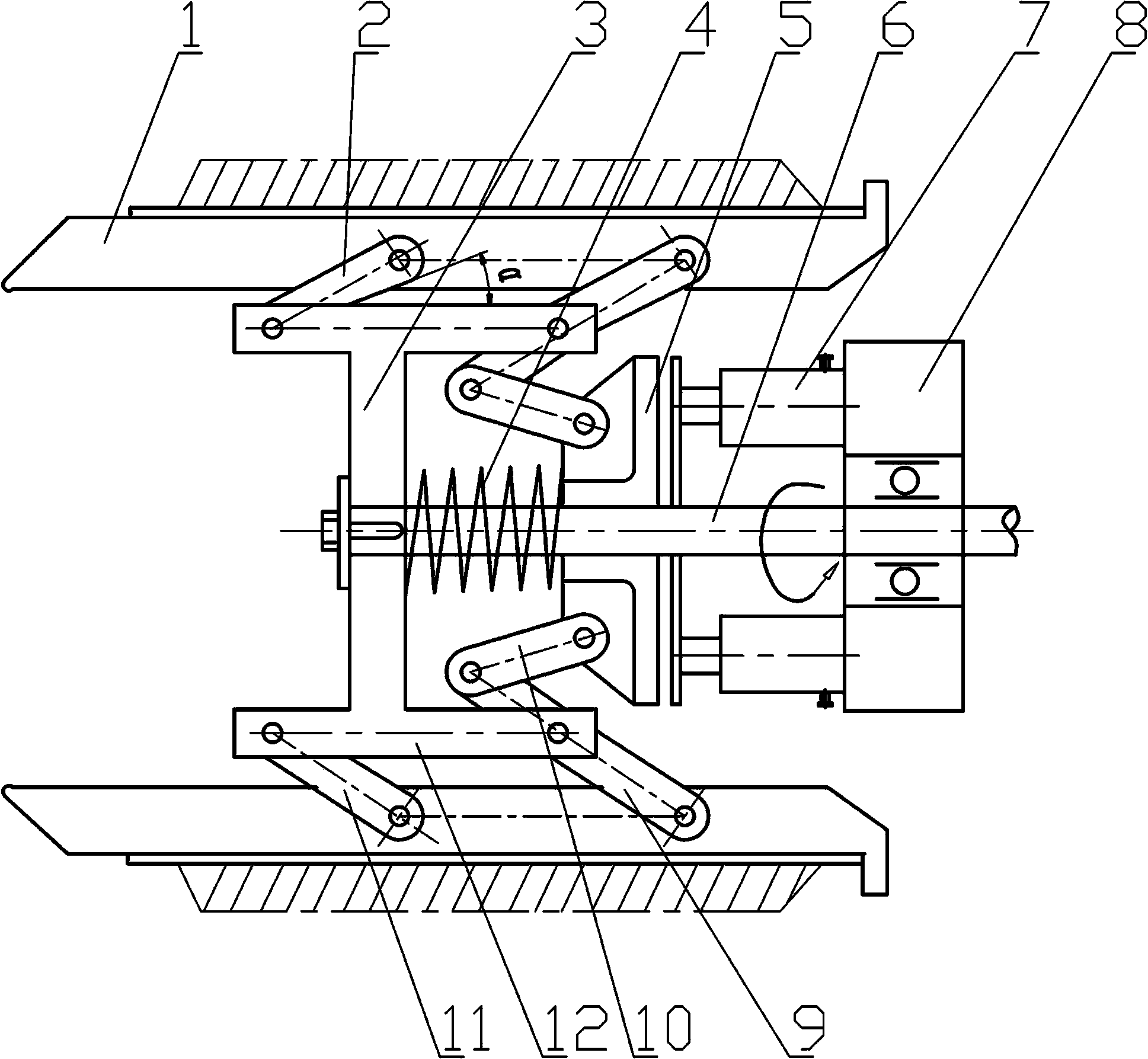 Parallel tensioning device of glass fiber protofilament cylinder