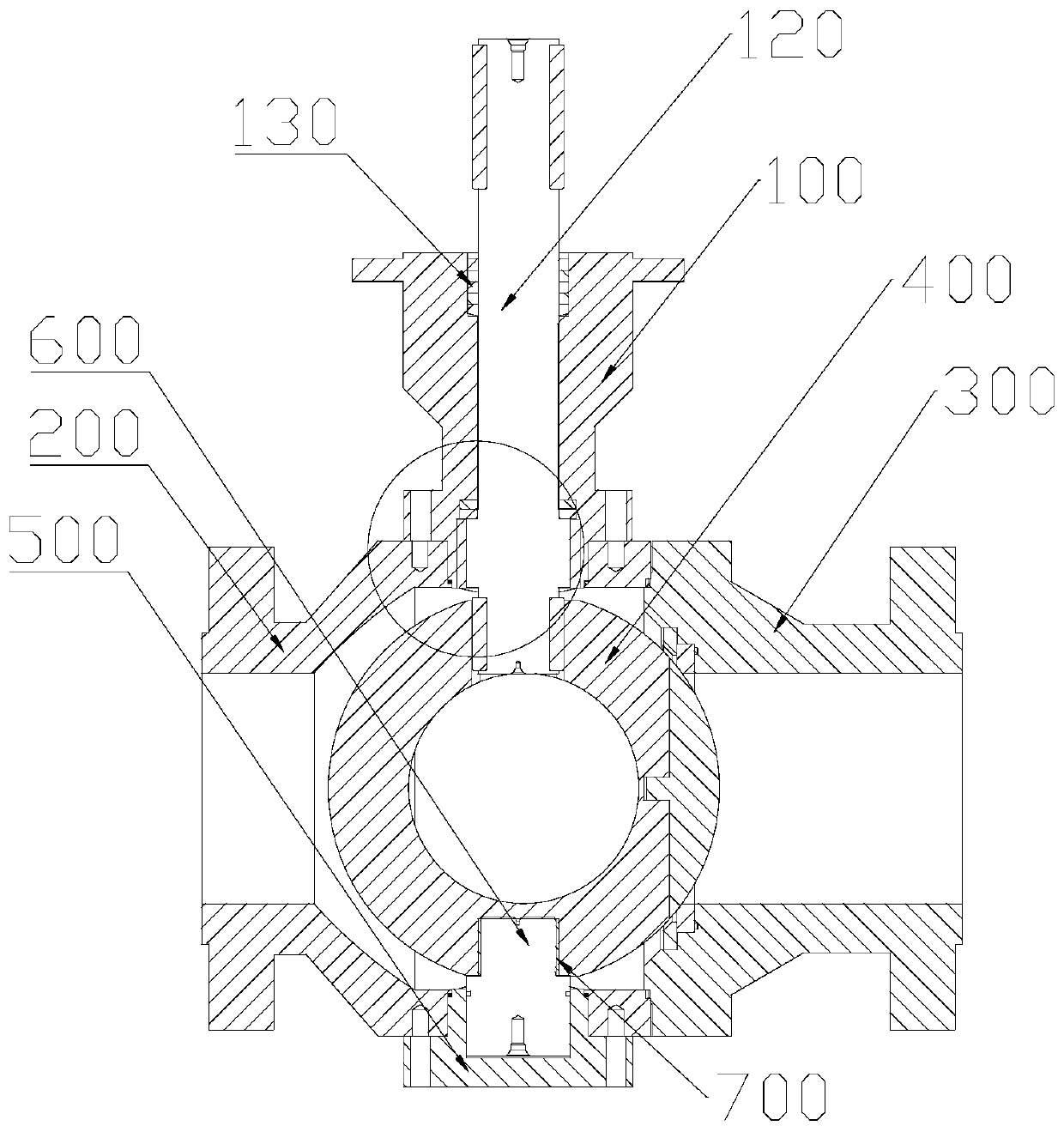 Ball valve and fluid pipe network