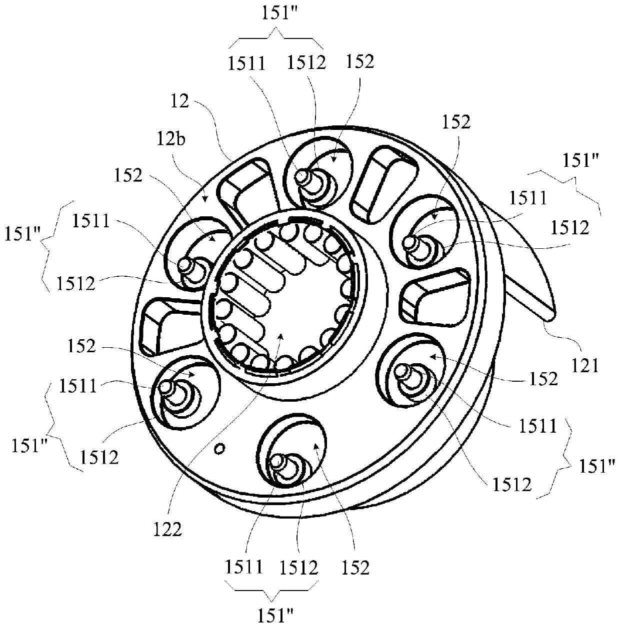 Horizontal scroll compressor for vehicle and pump body assembly thereof