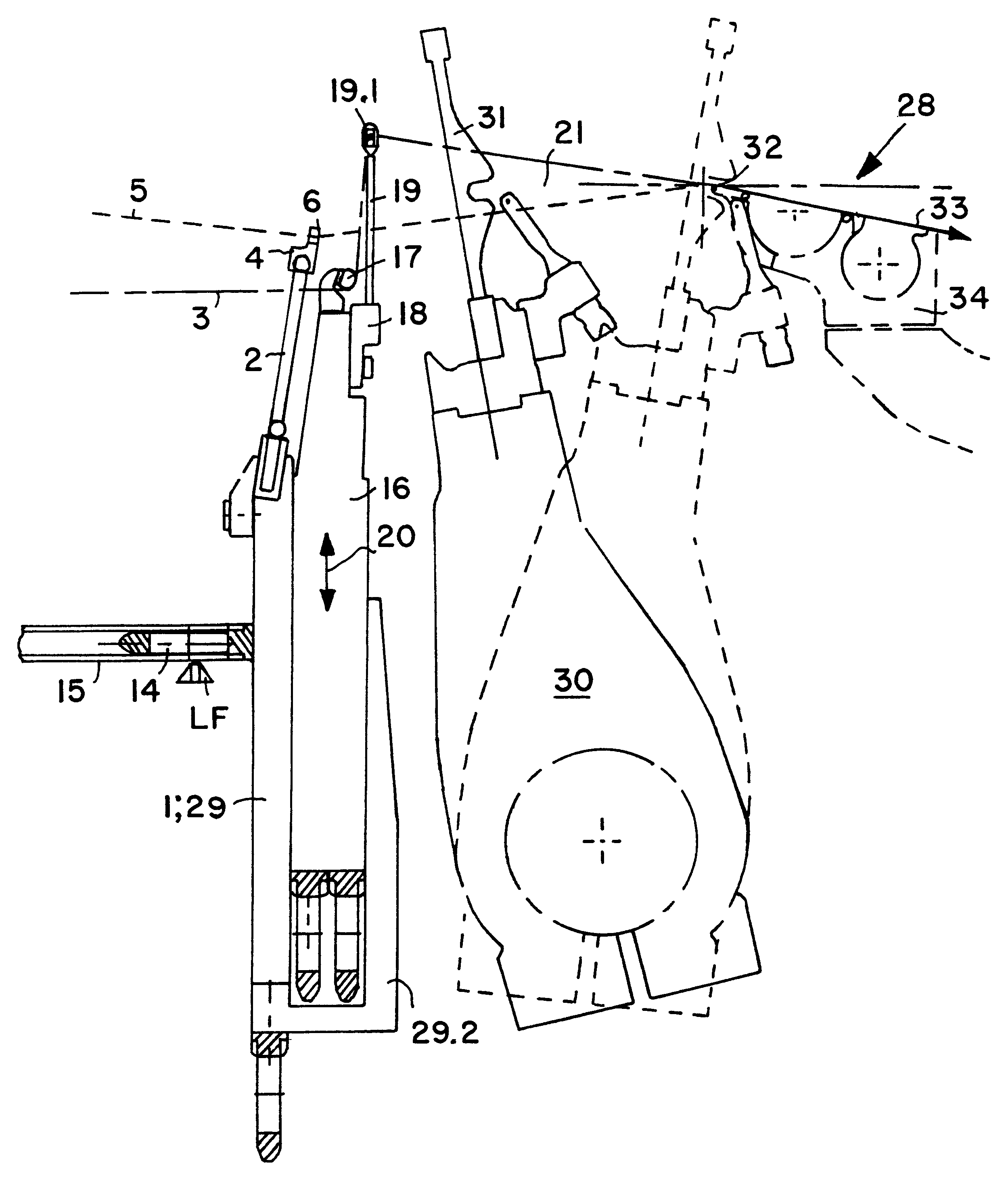 Weaving loom for producing a leno fabric