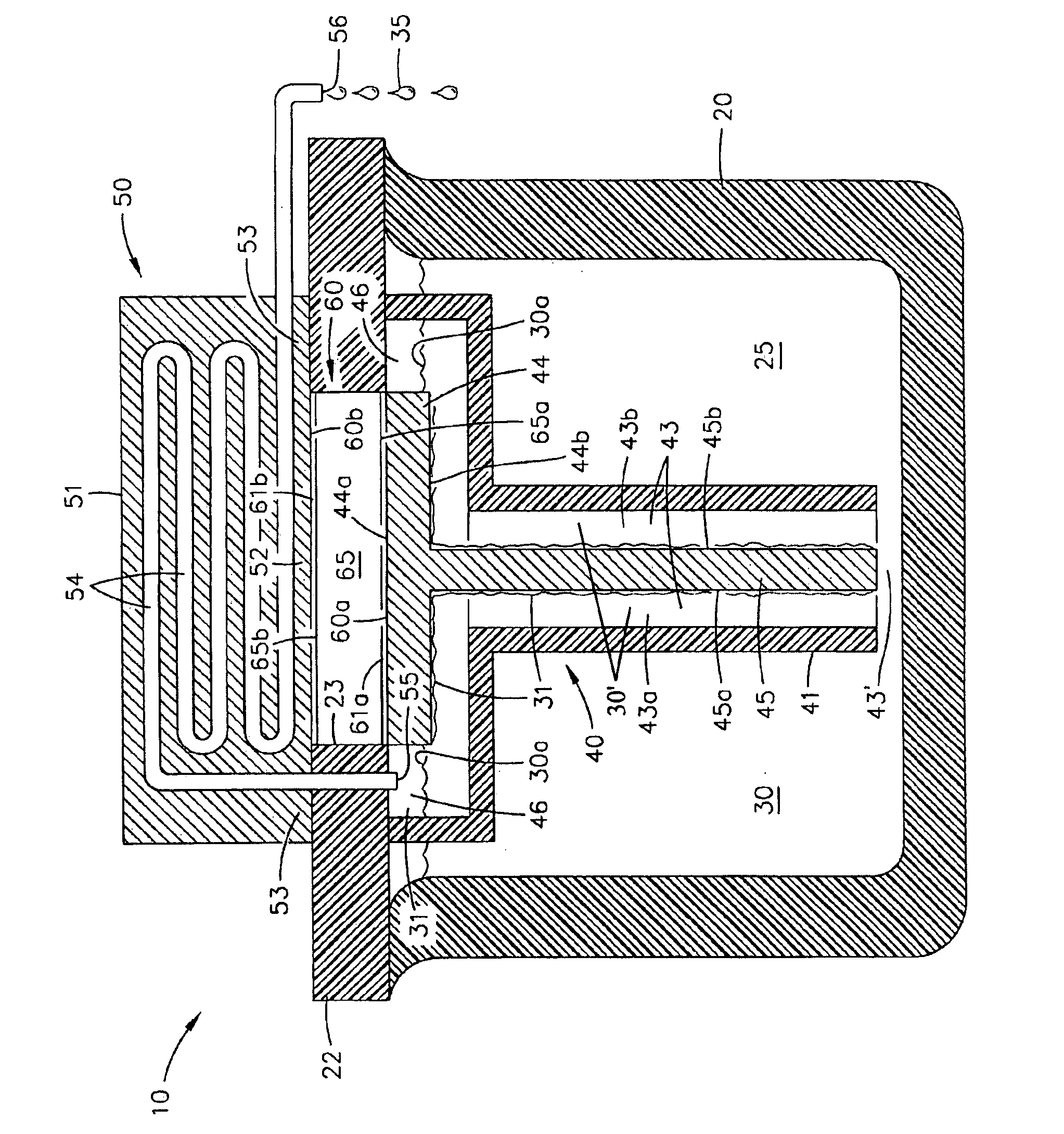 High temperature peltier effect water distiller