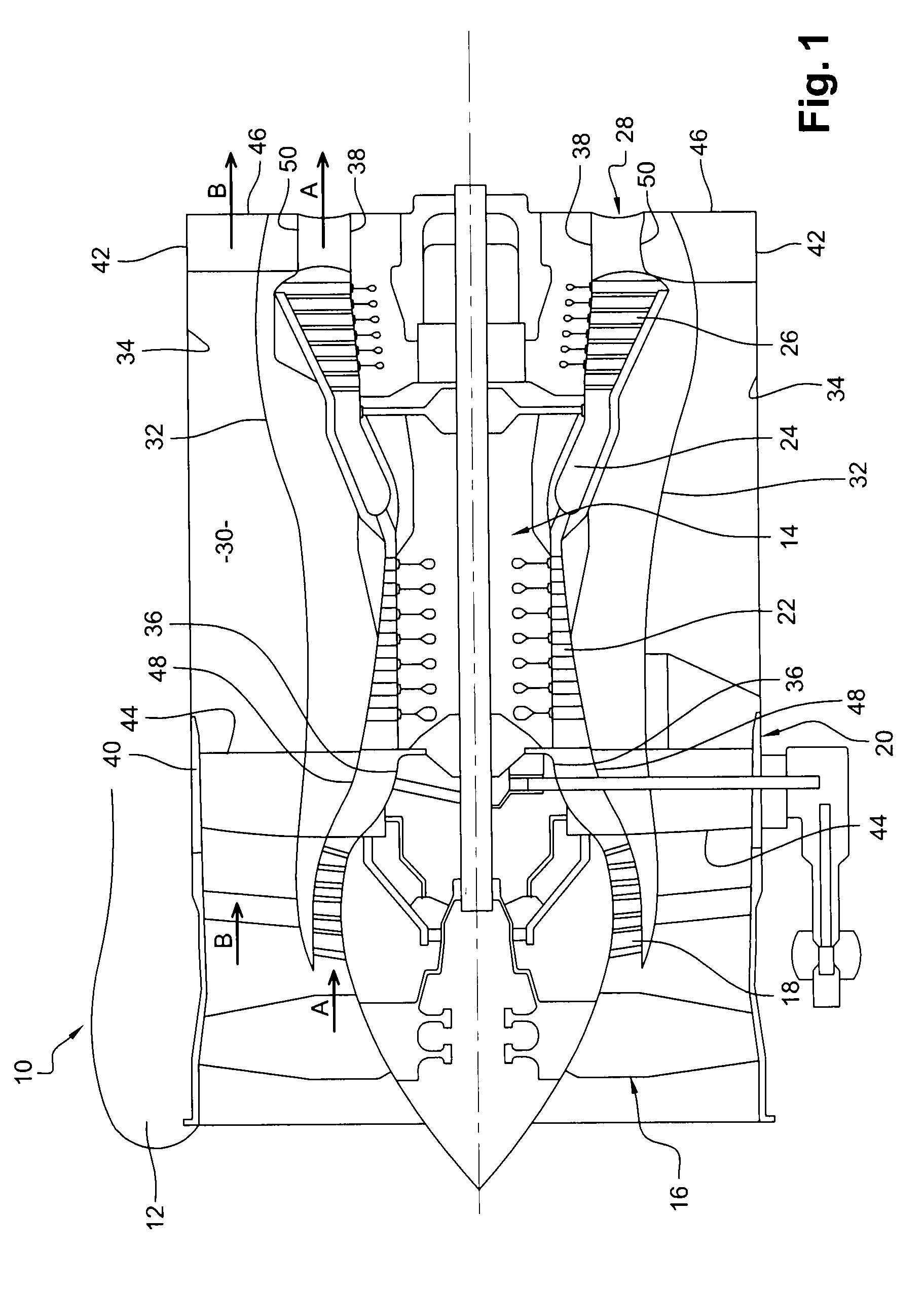 Structural frame for a turbomachine