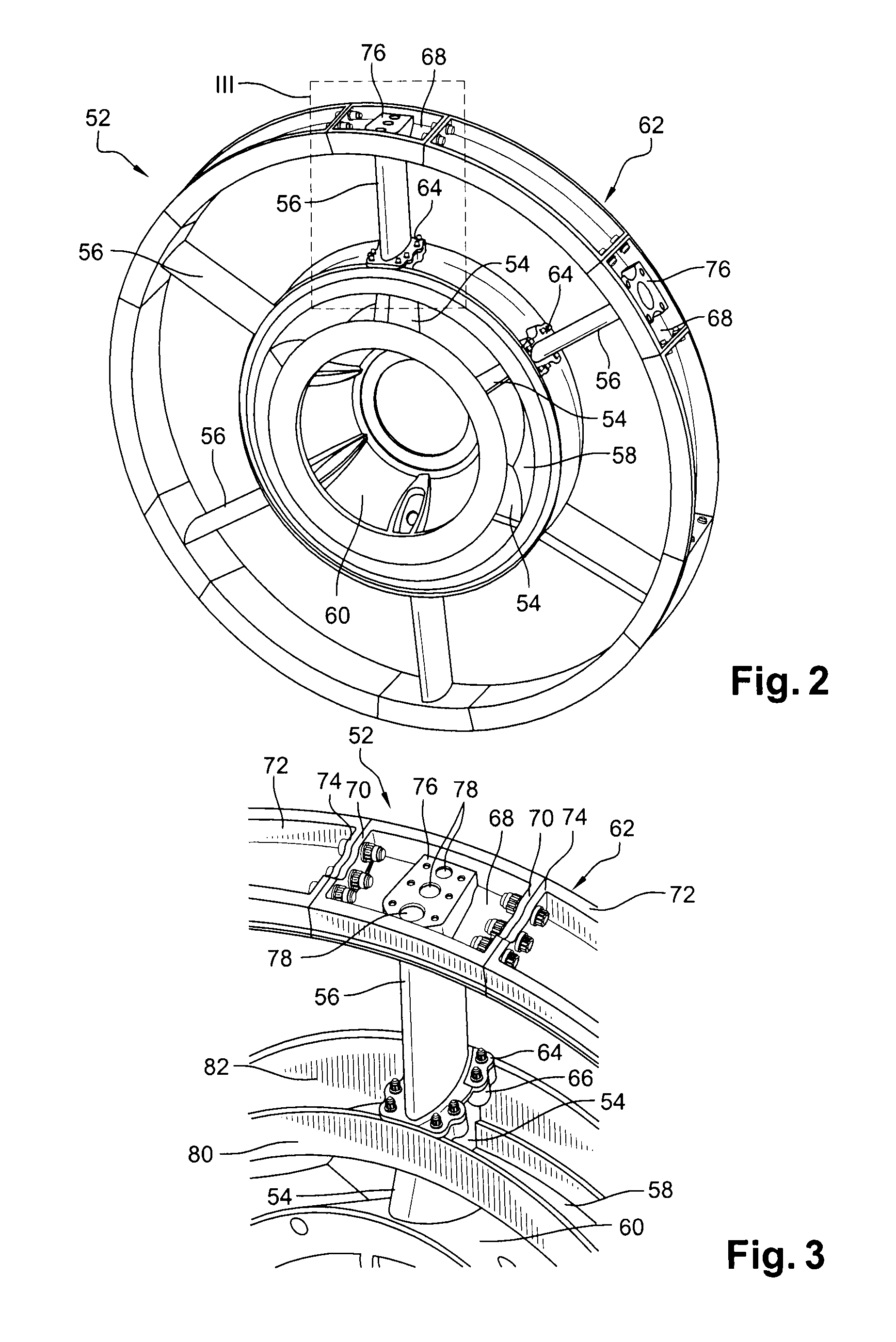 Structural frame for a turbomachine