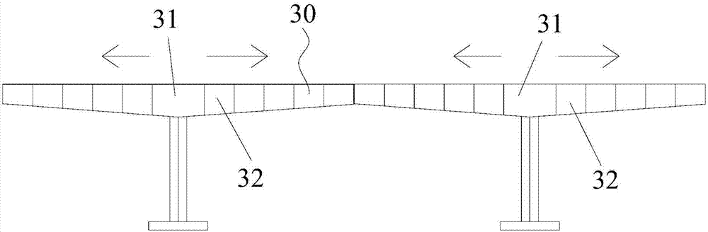 Settlement monitoring method for hanging basket construction