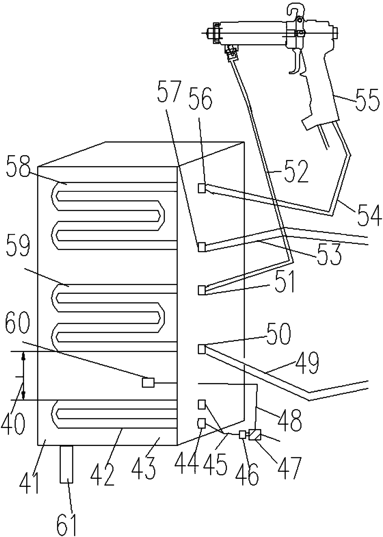 Electrostatic spray gun water-based paint heating equipment