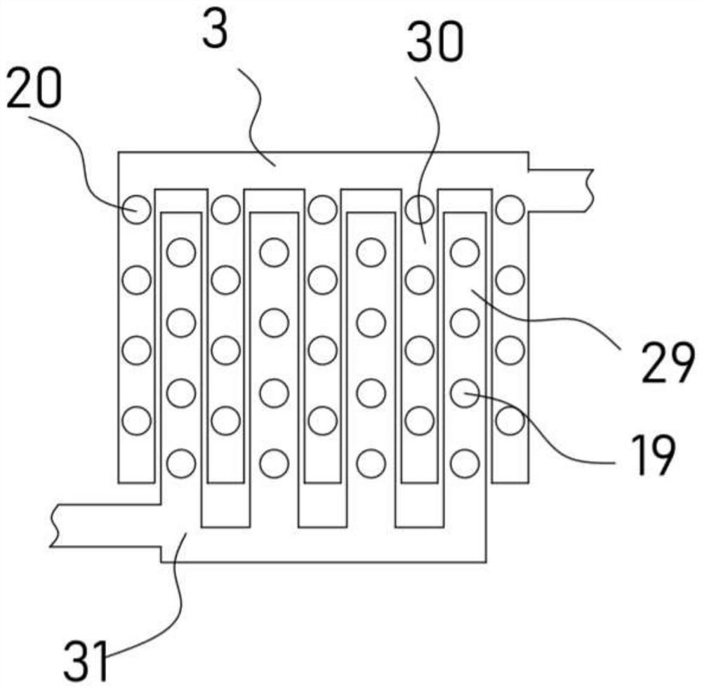 Chemical tail gas dedusting spraying device