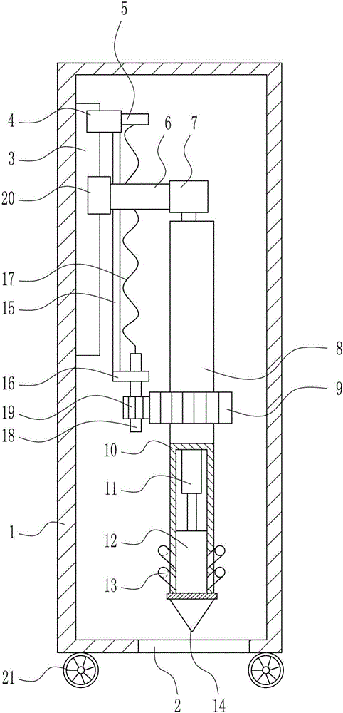 Fast sampling device for soil detection