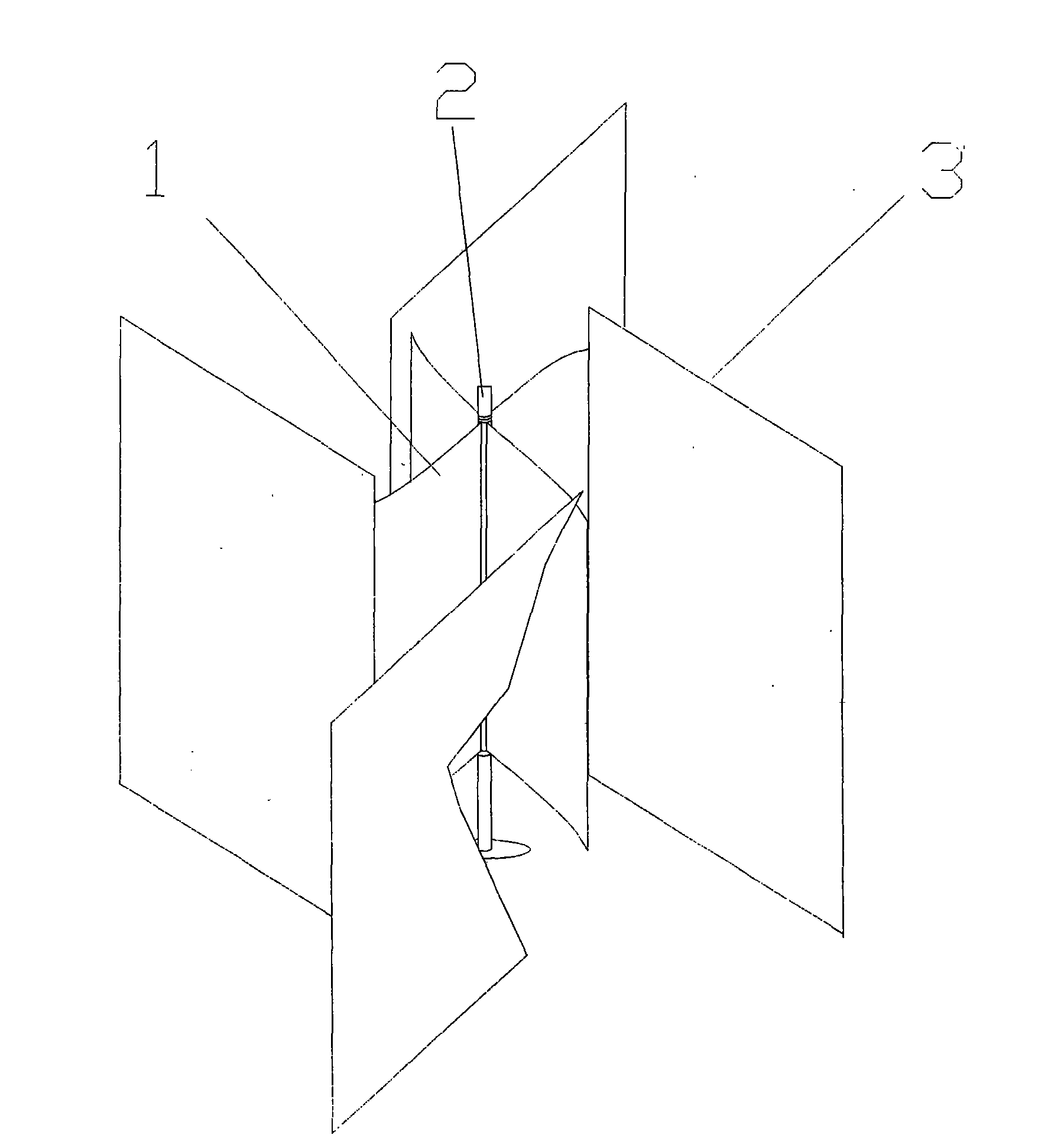 Swirl windmill with wind guide plates