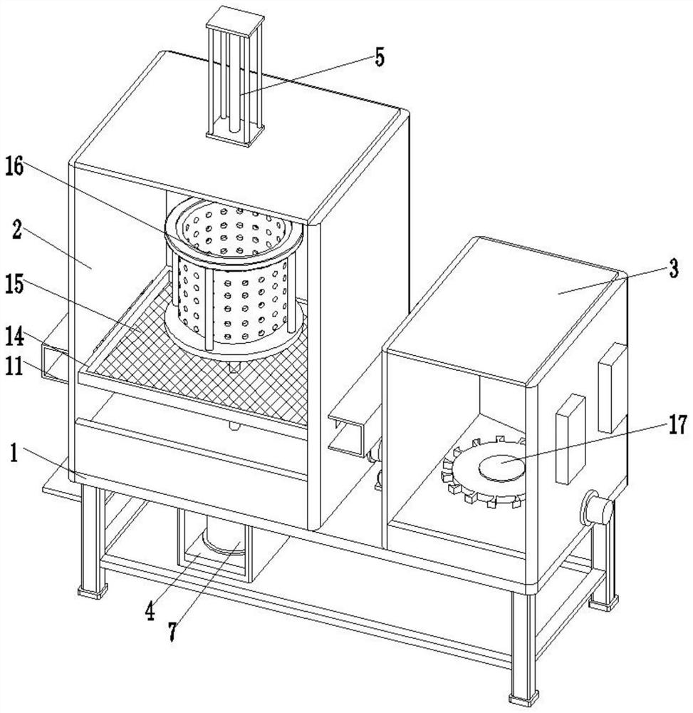 Separation and purification device for extracting anthocyanin based on blueberry pomace