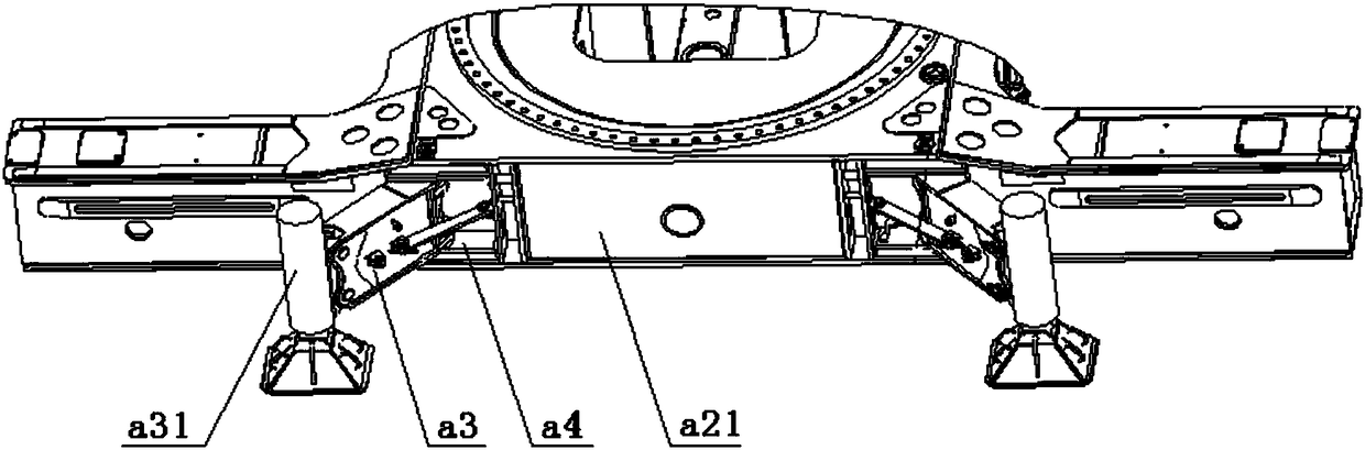 Vehicle frame structure with novel supporting leg seats and supporting legs