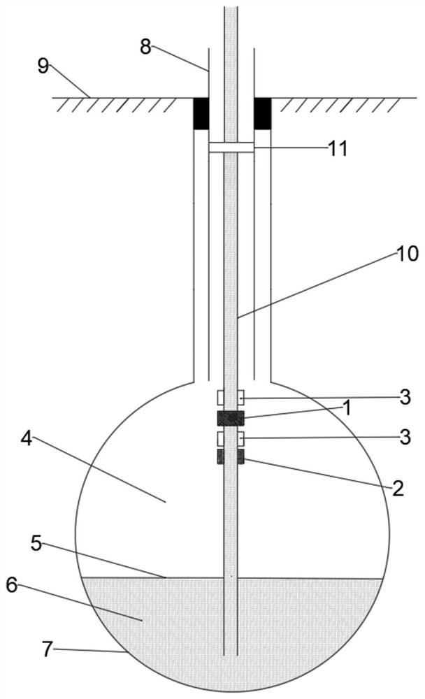 Salt-cavern gas storage liquid level measuring system and method based on Poynting vector detection