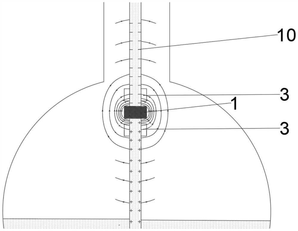 Salt-cavern gas storage liquid level measuring system and method based on Poynting vector detection