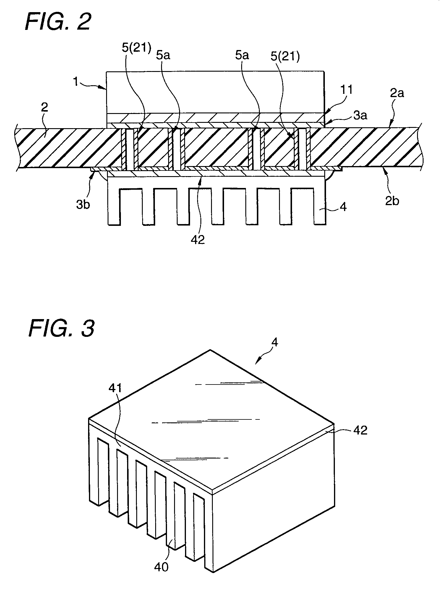 Printed wiring board having heat radiating means and method of manufacturing the same